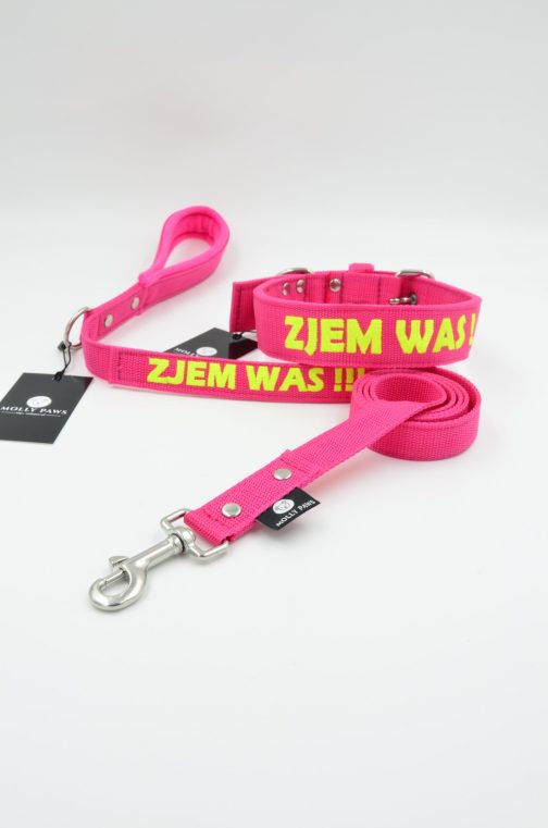 DSC_0128 2.5cm Smycz Z Rączką I Własnym Haftem STAL NIERDZEWNA - POLECANE