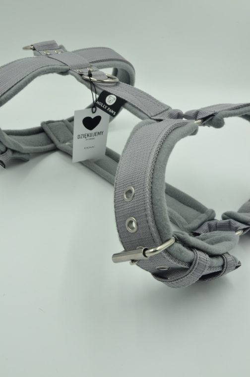 Szelki z mięciutkim polarem o szer.4cm STAL NIERDZEWNA - POLECANE