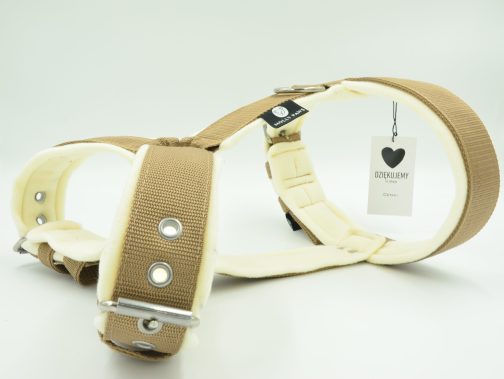 Szelki z mięciutkim polarem o szer.4cm STAL NIERDZEWNA - POLECANE