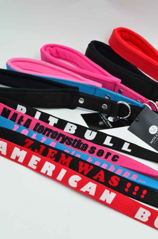 DSC_0912 2.5cm Smycz Z Rączką I Własnym Haftem STAL NIERDZEWNA - POLECANE