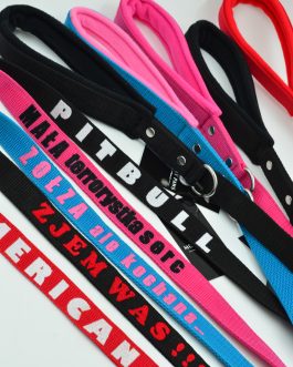 DSC_0926 2.5cm Smycz Z Rączką I Własnym Haftem STAL NIERDZEWNA - POLECANE