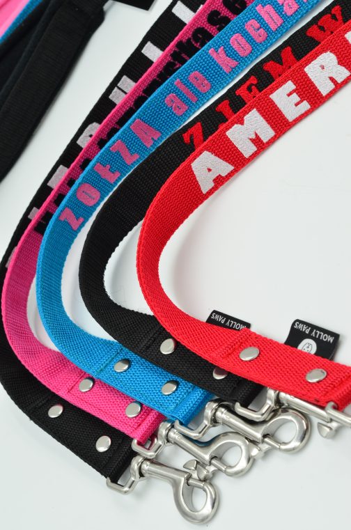 DSC_0933 2.5cm Smycz Z Rączką I Własnym Haftem STAL NIERDZEWNA - POLECANE