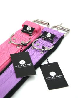 Obroża z polarem o szer.5cm Z Haftem STAL NIERDZEWNA- POLECANE