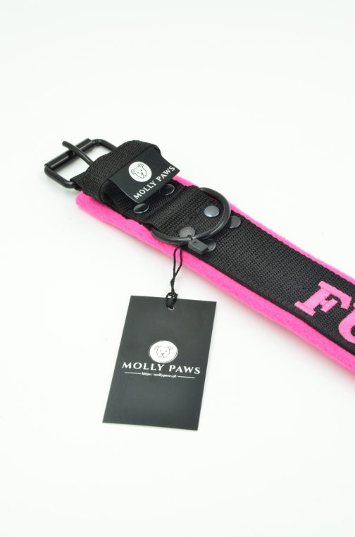 DSC_0081 Lekka Obroża z polarem i Haftem o szerokości 4cm