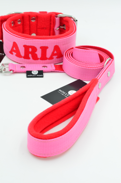 DSC_0296 Obroża z polarem o szer.5cm Z Haftem STAL NIERDZEWNA- POLECANE