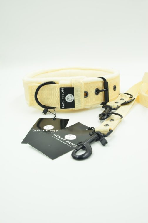 DSC_0348 Lekka Obroża z polarem i Haftem o szerokości 4cm