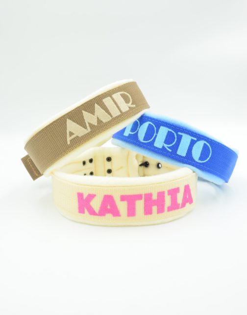 DSC_0547 Lekka Obroża z polarem i Haftem o szerokości 4cm