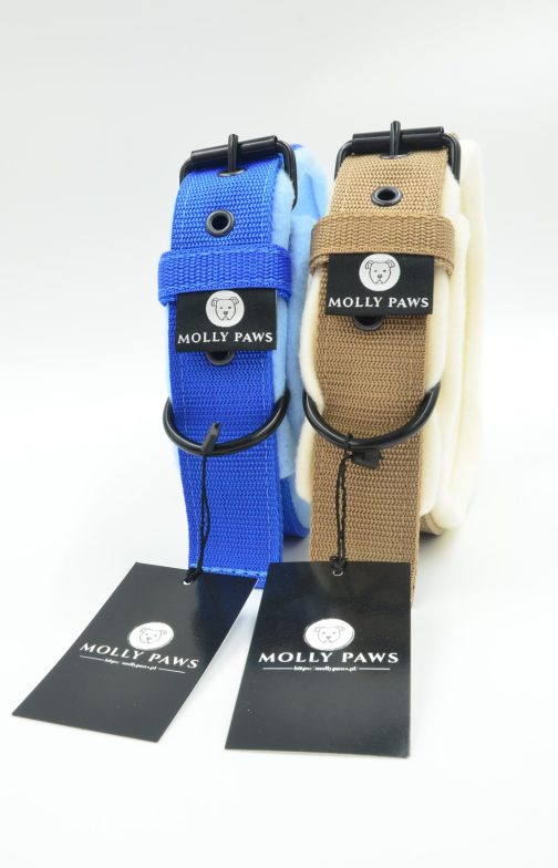 DSC_0573 Lekka Obroża z polarem i Haftem o szerokości 4cm