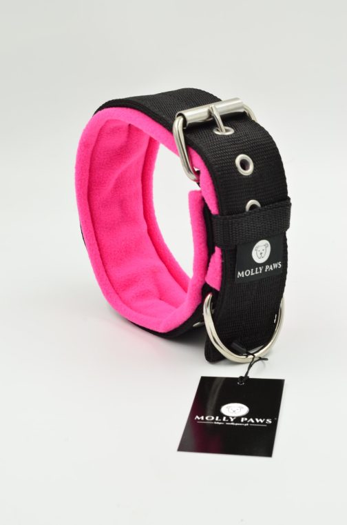 Obroża z polarem o sze.4cm Z Haftem STAL NIERDZEWNA - POLECANE