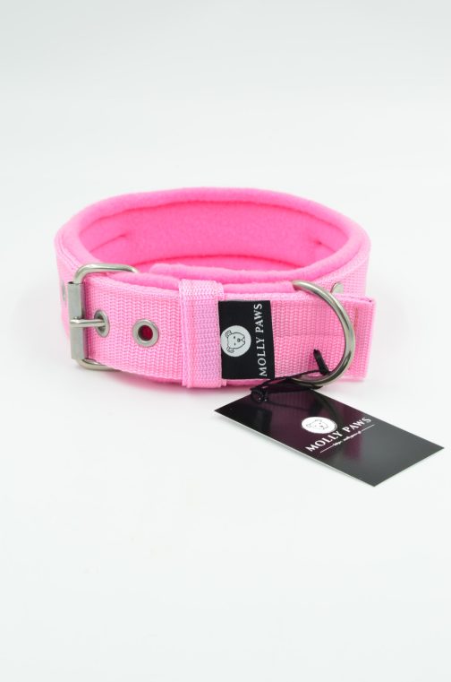 Obroża z polarem o sze.4cm Z Haftem STAL NIERDZEWNA - POLECANE