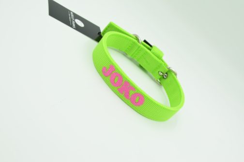 Obroża o szer. 3cm z Haftem STAL NIERDZEWNA - POLECANE