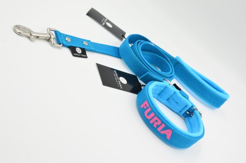 Obroża z polarem o szer. 2.5cm Z Haftem STAL NIERDZEWNA - POLECANE