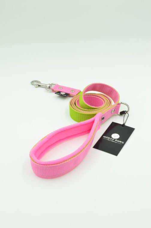 DSC_0019 Smycz dwukolorowa z rączką STAL NIERDZEWNA - POLECANE