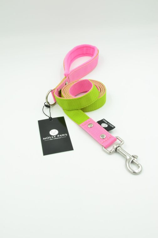 DSC_0022 Smycz dwukolorowa z rączką STAL NIERDZEWNA - POLECANE