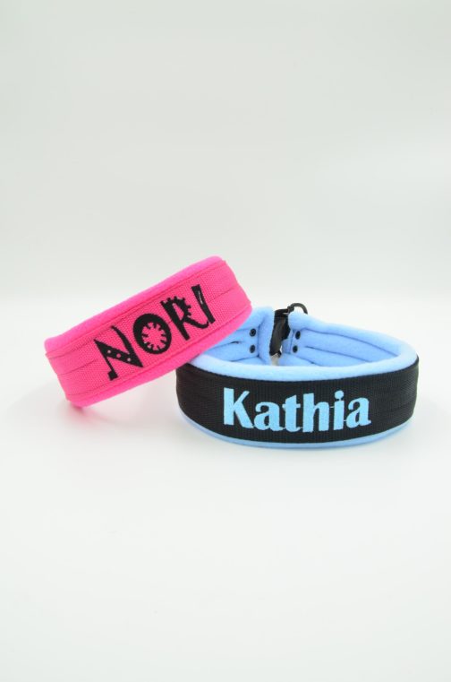 Obroża Lekka - półzaciskowa z Własnym Haftem