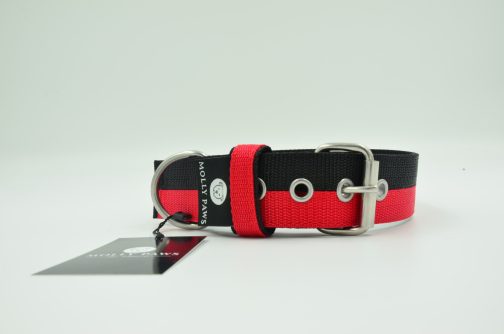 DSC_0279 Obroża o szer. 4cm DWA KOLORY STAL NIERDZEWNA - POLECANE