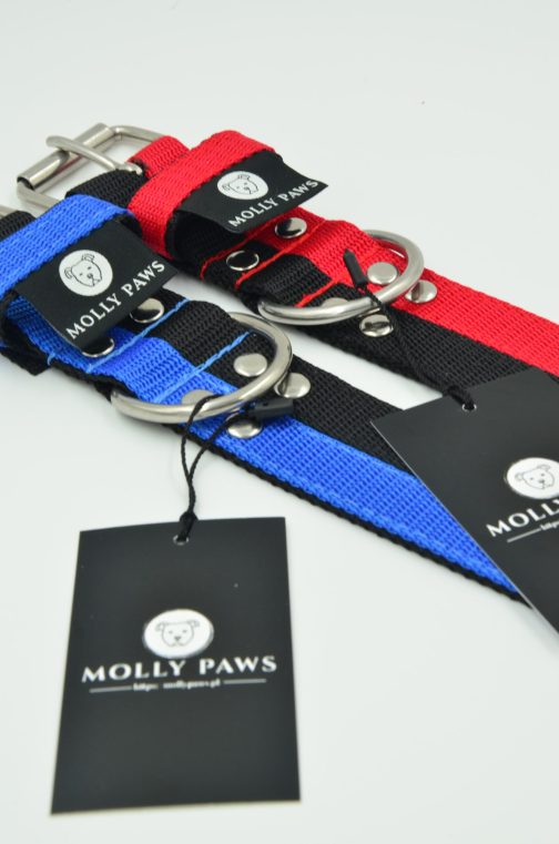 DSC_0317 Obroża o szer. 4cm DWA KOLORY STAL NIERDZEWNA - POLECANE