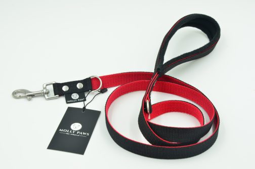 DSC_0365 Smycz dwukolorowa z rączką STAL NIERDZEWNA - POLECANE