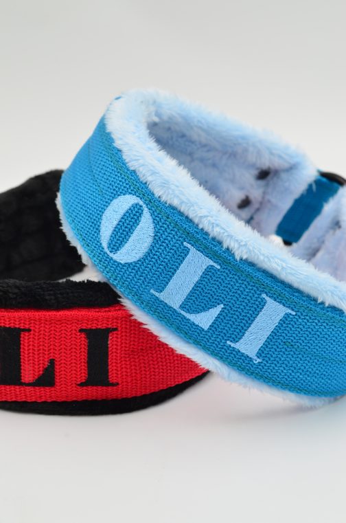 Obroża Lekka - półzaciskowa z Własnym Haftem