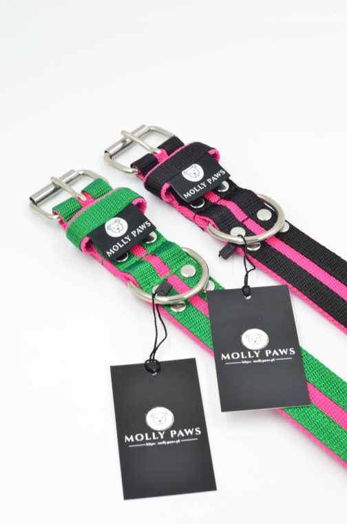 Obroża o szer. 4cm Kolorowa STAL NIERDZEWNA - POLECANE