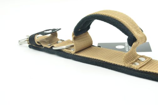 Obroża dwukolorowa z Uchwytem o szer. 4cm STAL NIERDZEWNA - POLECANE