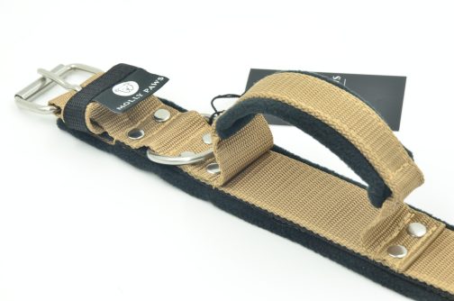 Obroża dwukolorowa z Uchwytem o szer. 4cm STAL NIERDZEWNA - POLECANE