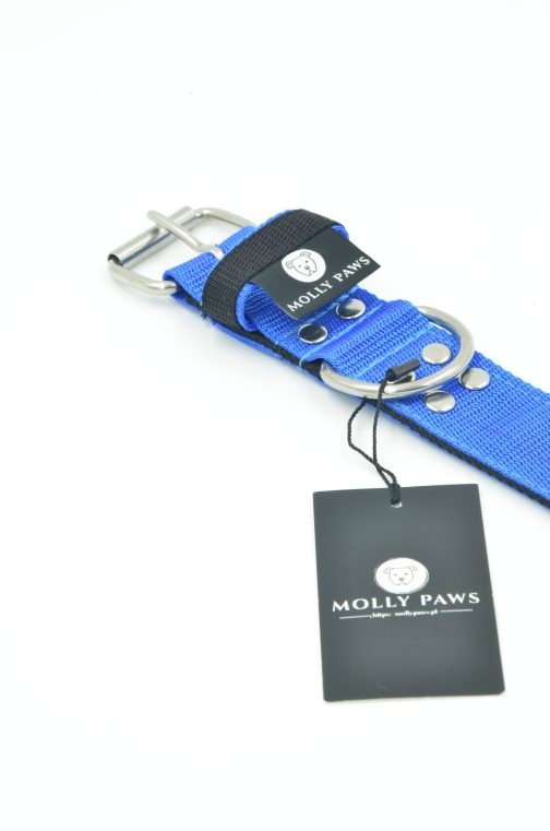 DSC_0640 Obroża DWUKOLOROWA o szer. 4cm Z Haftem STAL NIERDZEWNA - POLECANE