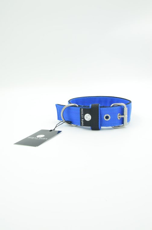 DSC_0642 Obroża DWUKOLOROWA o szer. 4cm Z Haftem STAL NIERDZEWNA - POLECANE