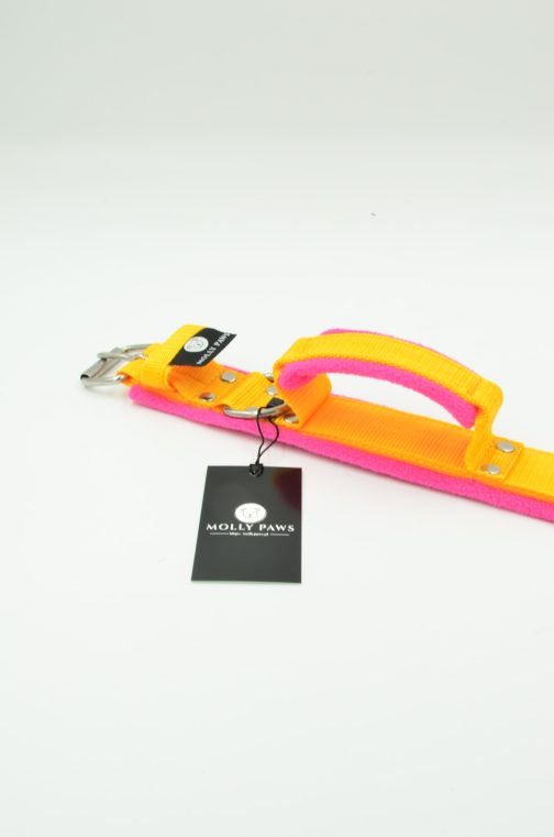 Obroża z polarem i Uchwytem o szer. 4cm STAL NIERDZEWNA- POLECANE