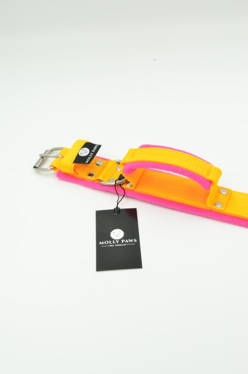 Obroża z polarem i Uchwytem o szer. 4cm STAL NIERDZEWNA- POLECANE