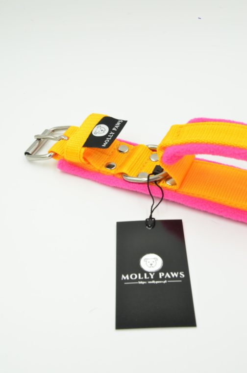 Obroża z polarem i Uchwytem o szer. 4cm STAL NIERDZEWNA- POLECANE