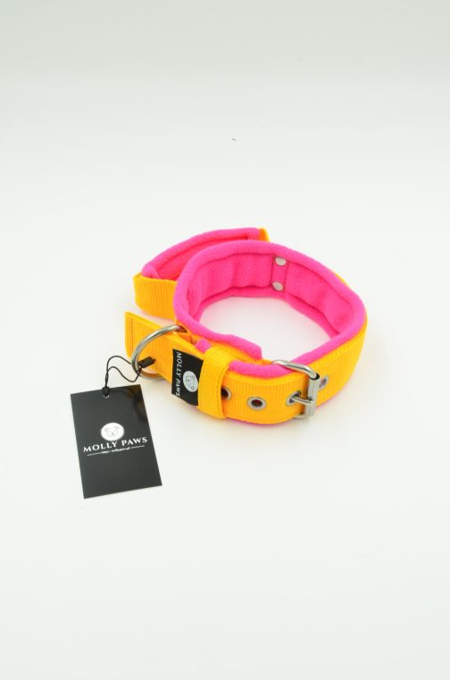 Obroża z polarem i Uchwytem o szer. 4cm STAL NIERDZEWNA- POLECANE