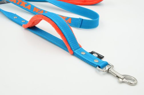 DSC_0019 Smycz z dodatkowym uchwytem i własny haft dł.165cm STAL NIERDZEWNA- POLECANE