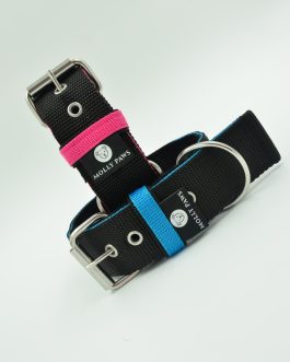 Obroża o szerokości 4cm DWUKOLOROWA STAL NIERDZEWNA-POLECANE