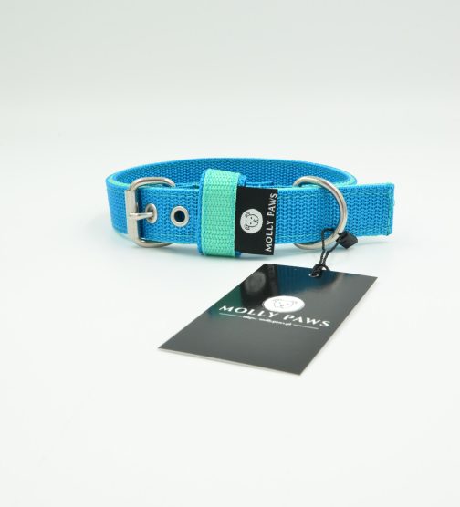 Kolorowa Obroża o szer. 3cm z haftem STAL NIERDZEWNA - POLECANE