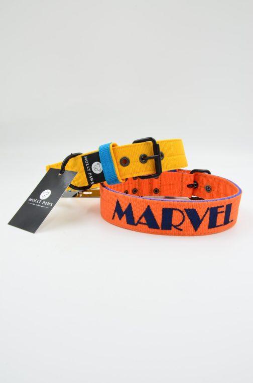 DSC_0620 Obroża DWUKOLOROWA Lekka o szer. 4cm Z Haftem