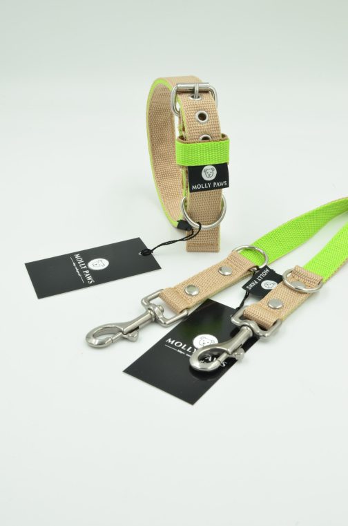 Kolorowa Obroża o szer. 3cm z haftem STAL NIERDZEWNA - POLECANE