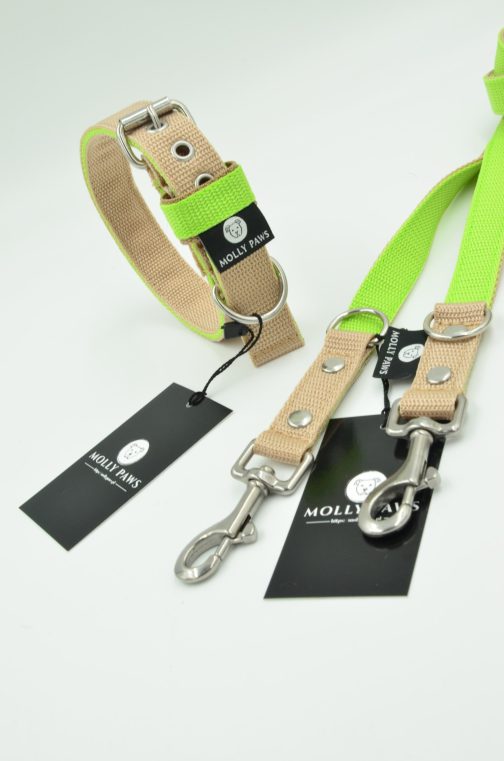 Kolorowa Obroża o szer. 3cm z haftem STAL NIERDZEWNA - POLECANE