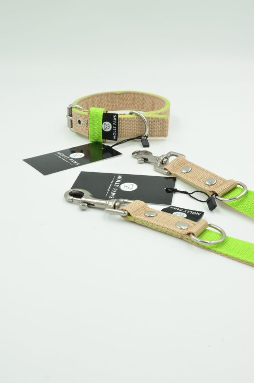 Kolorowa Obroża o szer. 3cm z haftem STAL NIERDZEWNA - POLECANE