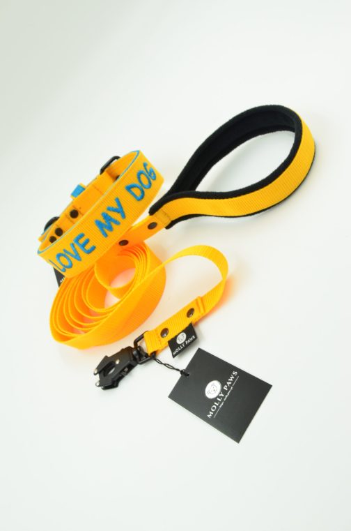 DSC_0698 Obroża DWUKOLOROWA Lekka o szer. 4cm Z Haftem