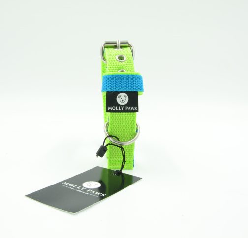 Kolorowa Obroża o szer. 3cm z haftem STAL NIERDZEWNA - POLECANE