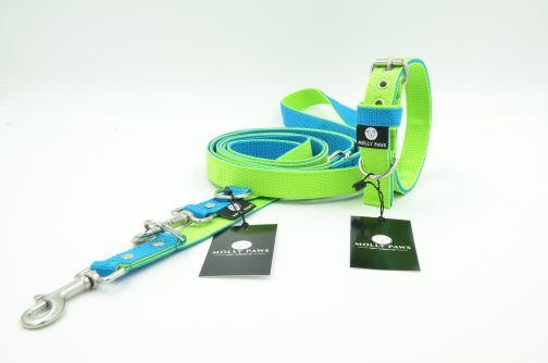 Kolorowa Obroża o szer. 3cm z haftem STAL NIERDZEWNA - POLECANE