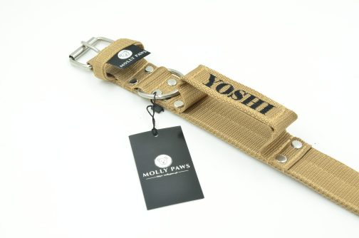 DSC_0780 Obroża z Uchwytem o szer. 5cm i haft STAL NIERDZEWNA- POLECANE