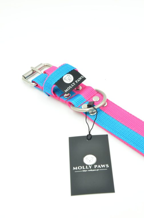 DSC_0969 Obroża o szer. 4cm DWA KOLORY STAL NIERDZEWNA - POLECANE