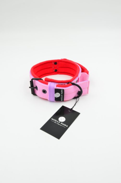 Lekka Obroża z uchwytem haftem i polarem o szerokości 4cm