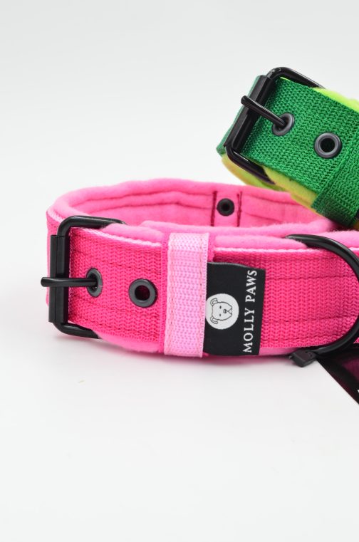 Lekka Obroża z uchwytem haftem i polarem o szerokości 4cm