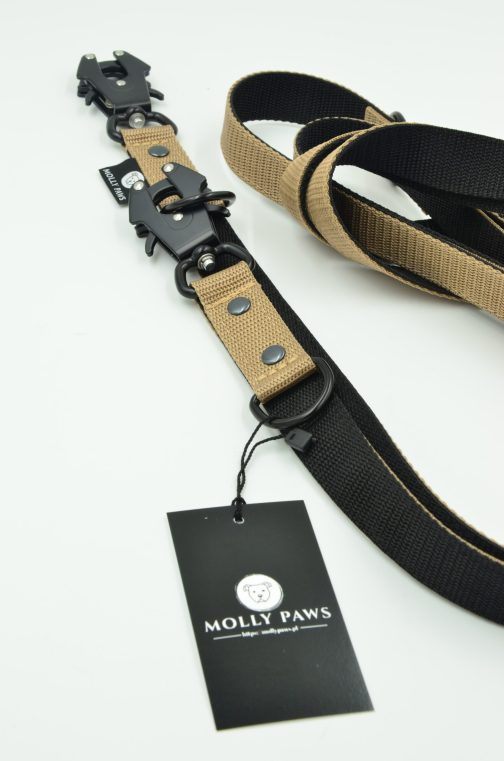 DSC_0336 Smycz przepinana DWUKOLOROWA taktyczna