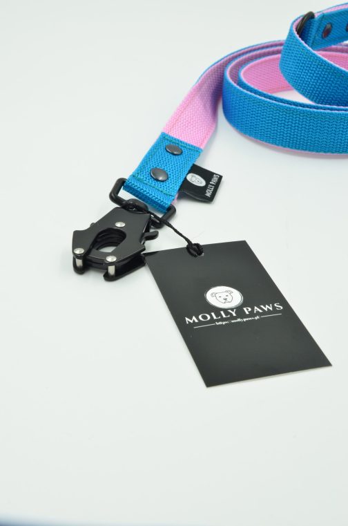 Smycz dwukolorowa z karabińczykiem taktycznym