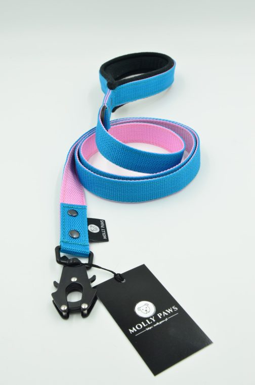 Smycz dwukolorowa z karabińczykiem taktycznym