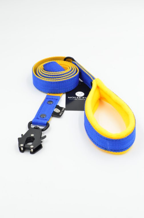 Smycz dwukolorowa z karabińczykiem taktycznym